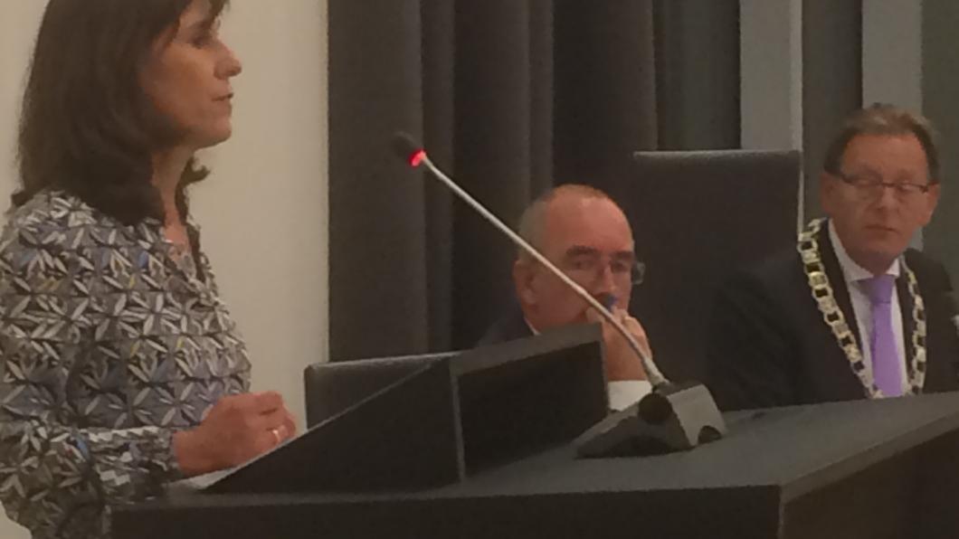 Ans Pereboom tijdens haar maidenspeech